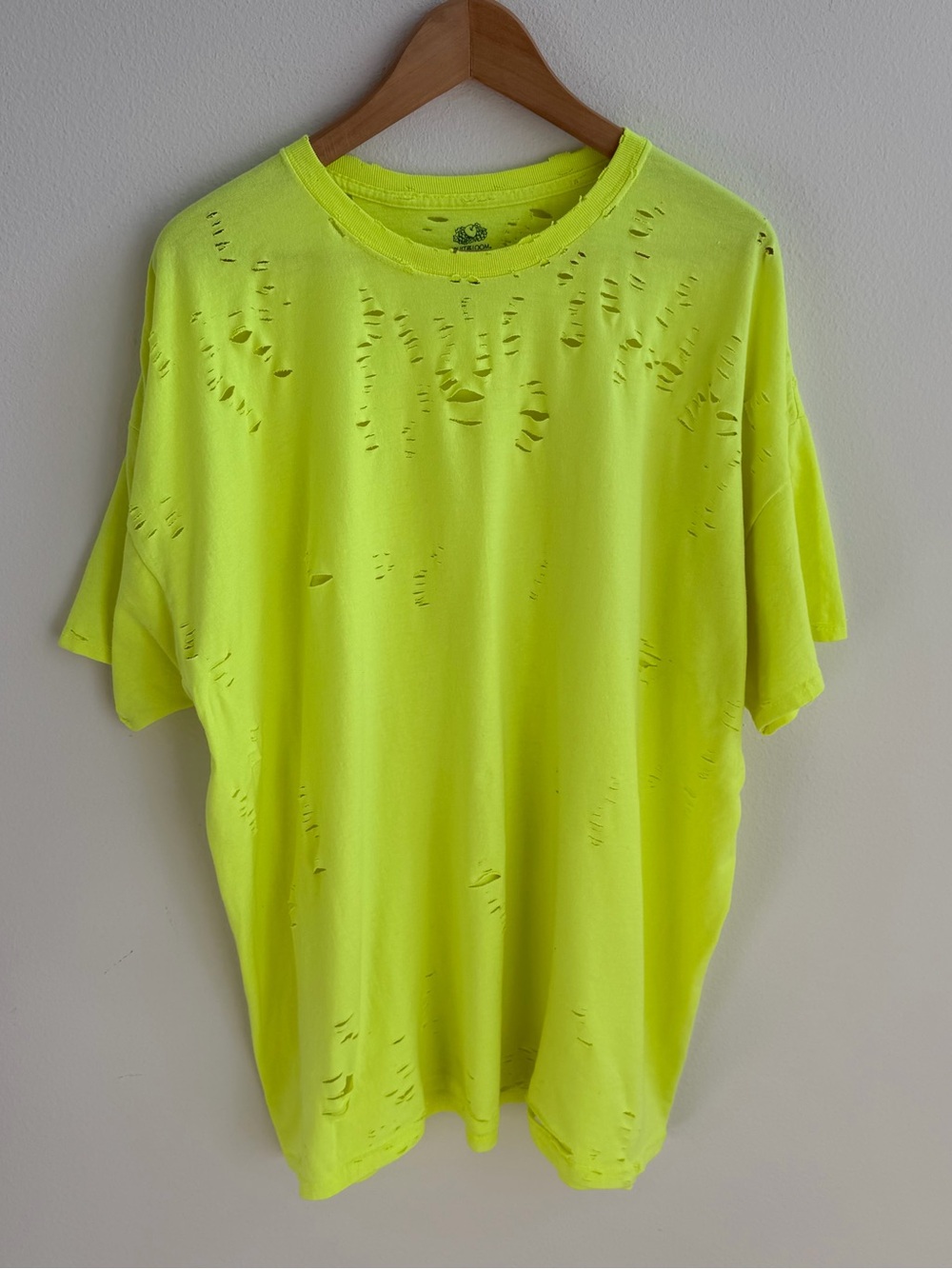 Destroyed Bleached Neon Tee